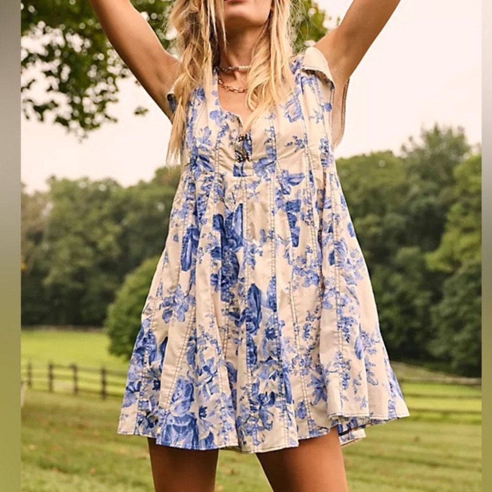 Free People Sully Floral Mini Dress